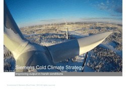 Siemens Cold Climate Strategy