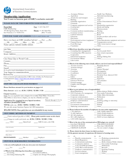 Membership Application ___Yes ___No ___Yes ___No