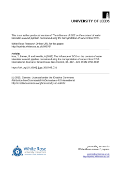 The influence of SO2 on the content of water tolerable to avoid