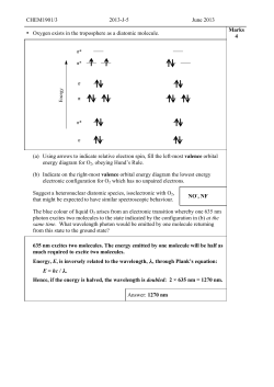 CHEM1901/3 2013-J-5 June 2013 &bull; Oxygen exists in the