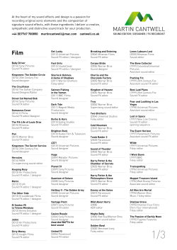 martin cantwell sound fx editor cv