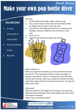 Make your own pop bottle diver