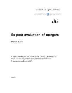 Ex post evaluation of mergers