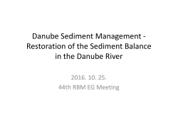 Danube Sediment Management - Restoration of the Sediment Balance