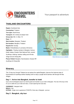 Tour Notes - Encounters Travel