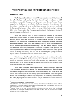 THE PORTUGUESE EXPEDITIONARY FORCE1