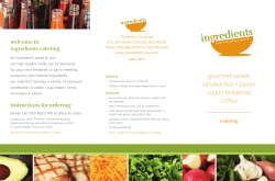 gourmet salads sandwiches &bull; panini soup &bull; breakfast