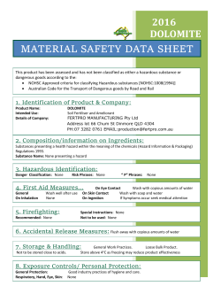 MATERIAL SAFETY DATA SHEET