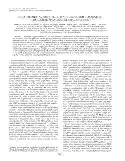 short report: amniotic fluid is not useful for diagnosis of congenital