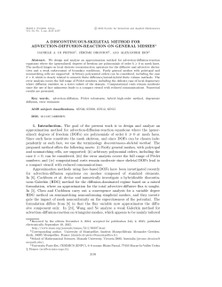 A DISCONTINUOUS-SKELETAL METHOD FOR ADVECTION