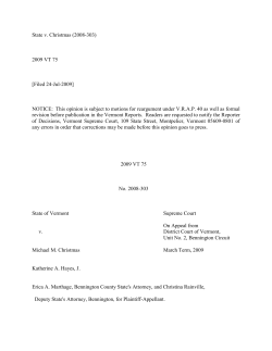 State v. Christmas - Vermont Judiciary