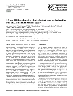 HCl and ClO in activated Arctic air