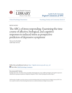 The ABCs of stress responding - Digital Commons @ SPU