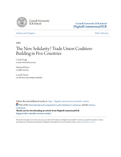 The New Solidarity? Trade Union Coalition