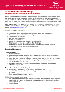 supporting pupils with Ehlers-Danlos syndrome