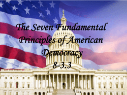 The Seven Fundamental Principles of American Democracy 8-3.3