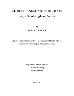 Mapping Pit Crater Chains in the Bell Regio Quadrangle on Venus