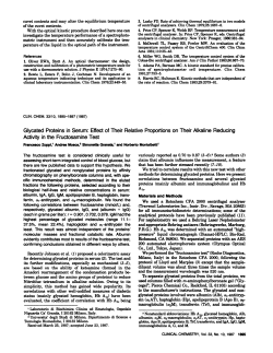 Glycated Proteins in Serum: Effect of Their Relative Proportions on
