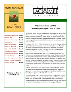 Fall 2012 Newsletter pdf - Father Lacombe Care Centre Foundation