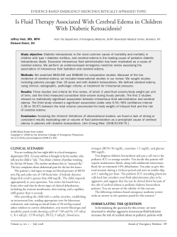 Is Fluid Therapy Associated With Cerebral Edema in Children With