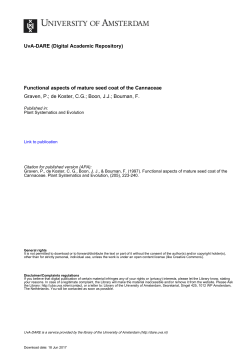 Functional aspects of mature seed coat of the Cannaceae Graven, P.