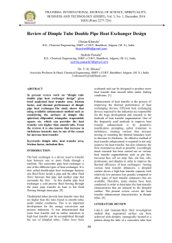 Review of Dimple Tube Double Pipe Heat Exchanger Design