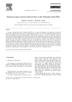 Holocene dune-sourced alluvial fans in the Nebraska Sand Hills
