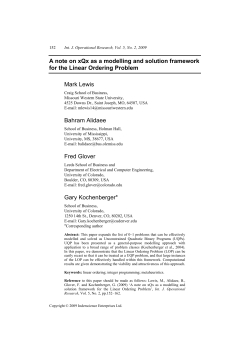 A note on xQx as a modelling and solution framework