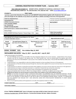 CRPP Summer Form - University of Louisville