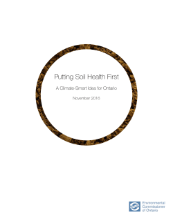 Putting Soil Health First - Name - Environmental Commissioner of