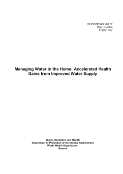 Accelerated Health Gains from Improved Water Supply