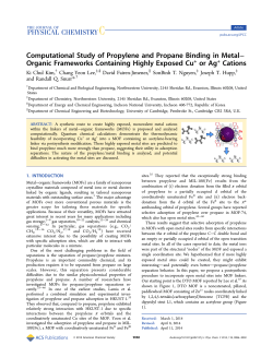 Computational Study of Propylene and Propane Binding in Metal