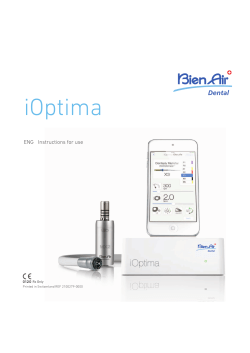 iOptima Instructions for use - iOPTIMA Bien-Air