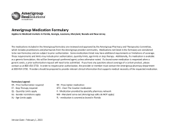 Amerigroup Medication Formulary