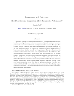 Bureaucrats and Politicians: