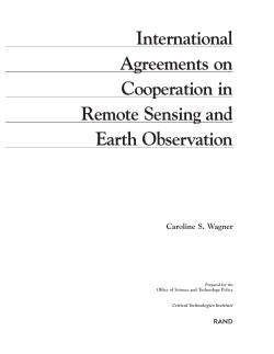 International Agreements on Cooperation in Remote Sensing and