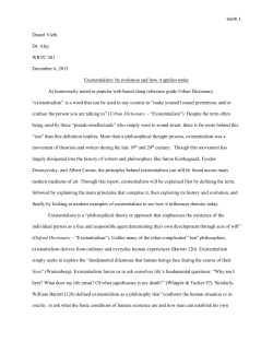 Existentialism: Its Evolution and How It Applies Today