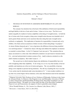 1 Intention, Responsibility, and the Challenges of Recent