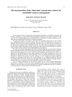 The incorporation of the &ldquo;final sink&rdquo; concept into a metric for