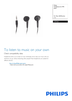 CRP262/01 Philips Headphones for MP3 player