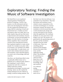 Exploratory Testing: Finding the Music of Software