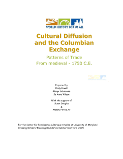 Cultural Diffusion and the Columbian Exchange