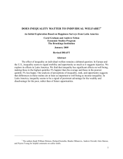 Does inequality matter to individual welfare?