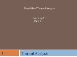 Thermogravimetric Analysis