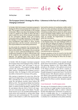 The European Union`s Strategy for Africa