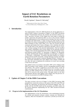 Impact of IAU Resolutions on Earth Rotation Parameters