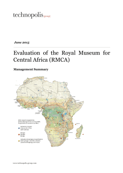 Evaluation of the Royal Museum for Central Africa (RMCA)