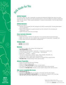 Milk Made for You lesson plan