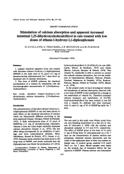 Stimulation of Calcium Absorption and Apparent