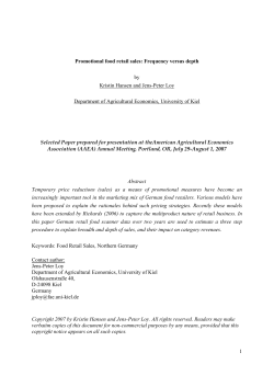 Promotional food retail sales